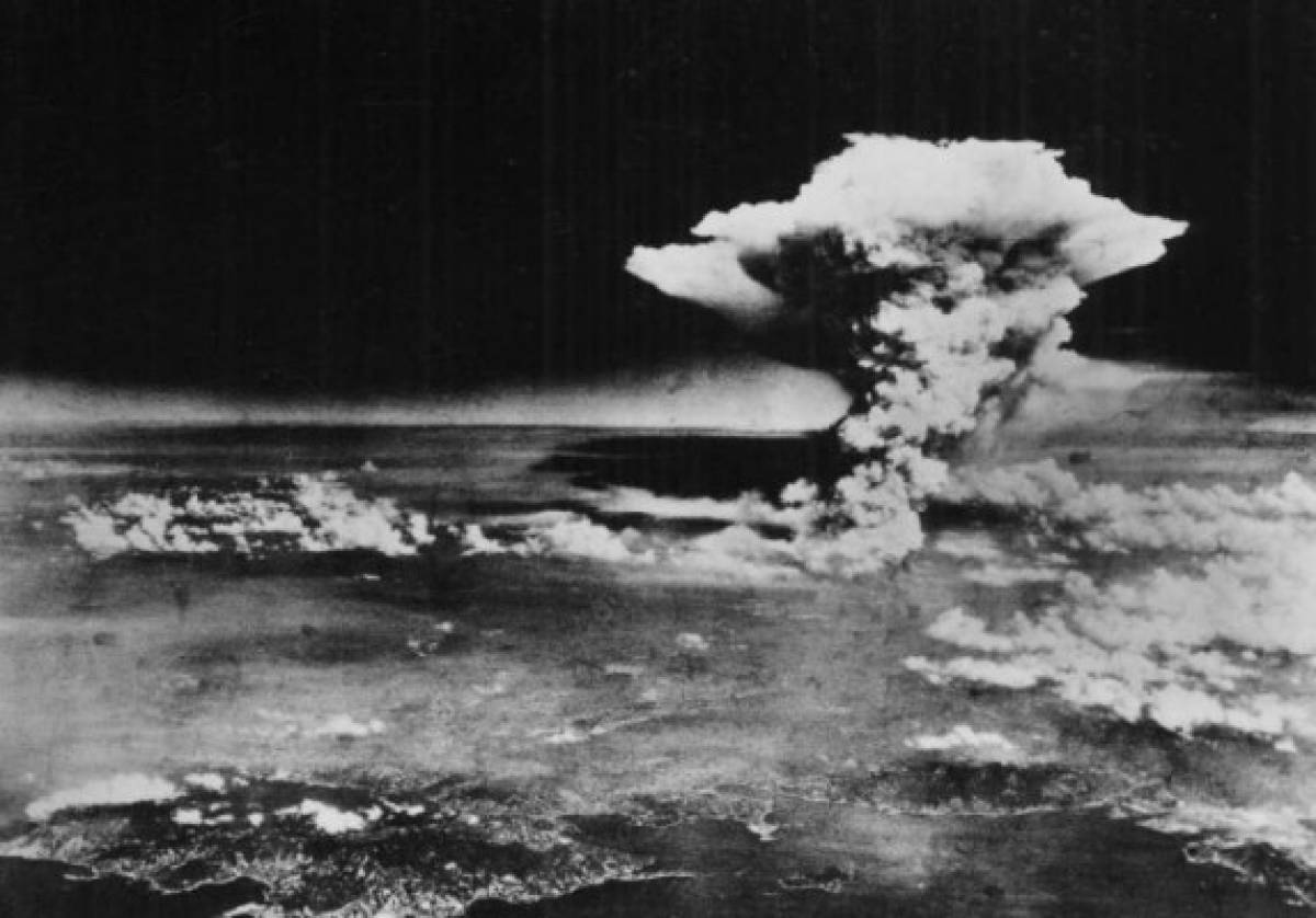 In this Aug. 6, 1945 photo released by the U.S. Army, a mushroom cloud billows about one hour after a nuclear bomb was detonated above Hiroshima, Japan. (AP Photo/U.S. Army via Hiroshima Peace Memorial Museum)