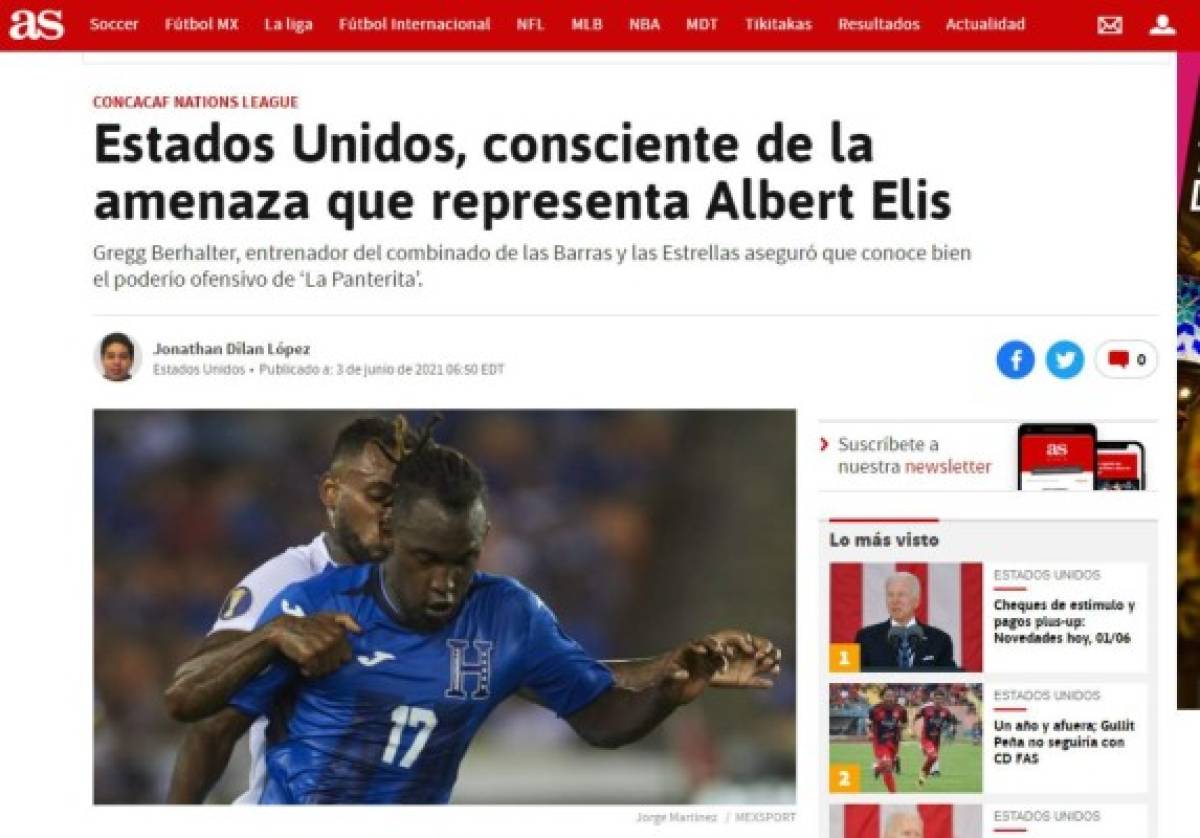 'Elis, la amenaza': Lo que dicen los medios internacionales sobre el Estados Unidos-Honduras