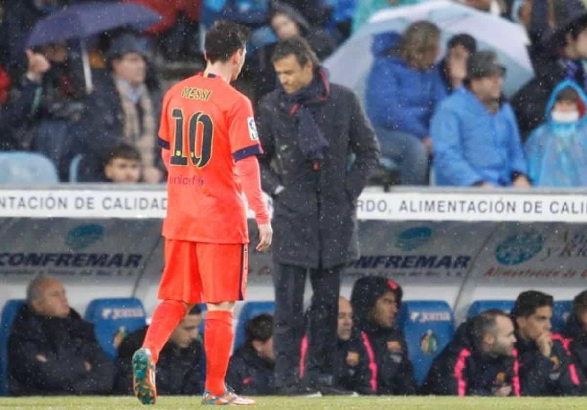 Luis Enrique amenazó con irse del Barcelona en Getafe