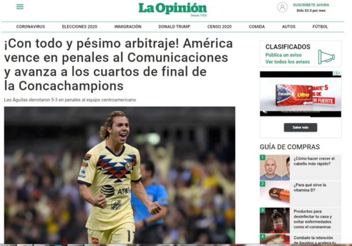 Lo que dice la prensa mexicana y mundial de los sufridos triunfos de América y Tigres en Concachampions