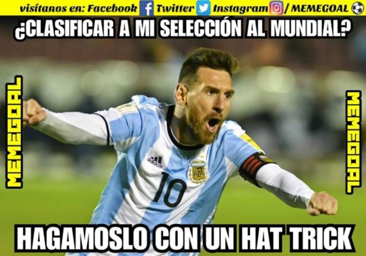 Los tremendos memes de la clasificación de Messi y Argentina al mundial de Rusia