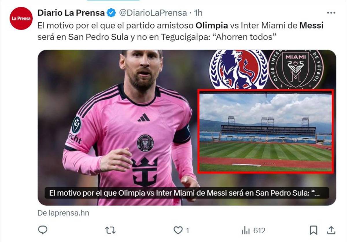 Messi y el Inter Miami generan opiniones por el amistoso en Honduras: “San Pedro Sula será la capital de Centroamérica”