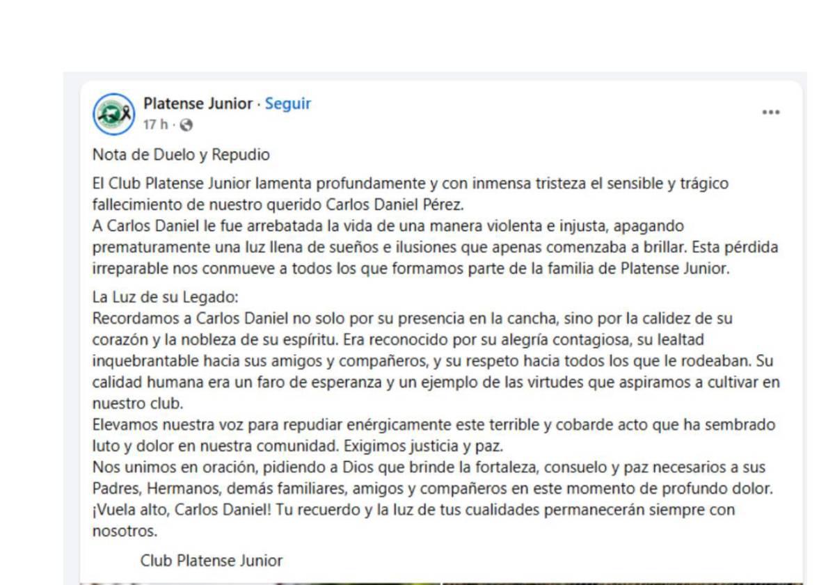 Asesinan a joven jugador hondureño en su casa en San Pedro Sula; el doloroso mensaje de su club