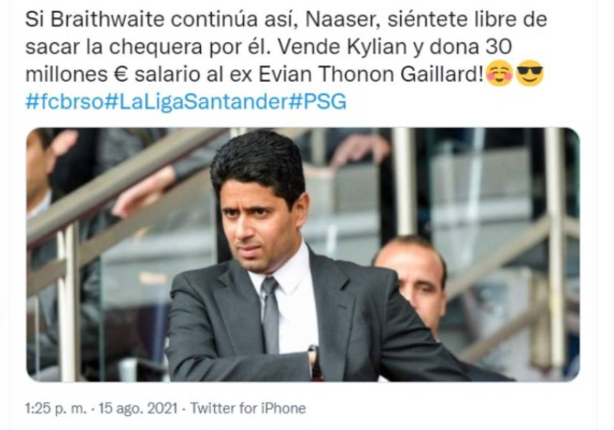 PSG quiere a Braithwaite: estallan las redes con divertidos memes tras el triunfo del Barcelona en LaLiga