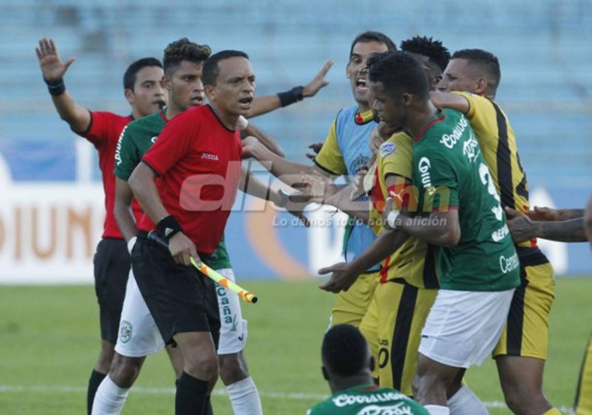 NO VISTE EN TV: Marathón-Real España terminó con zafarrancho y lágrimas