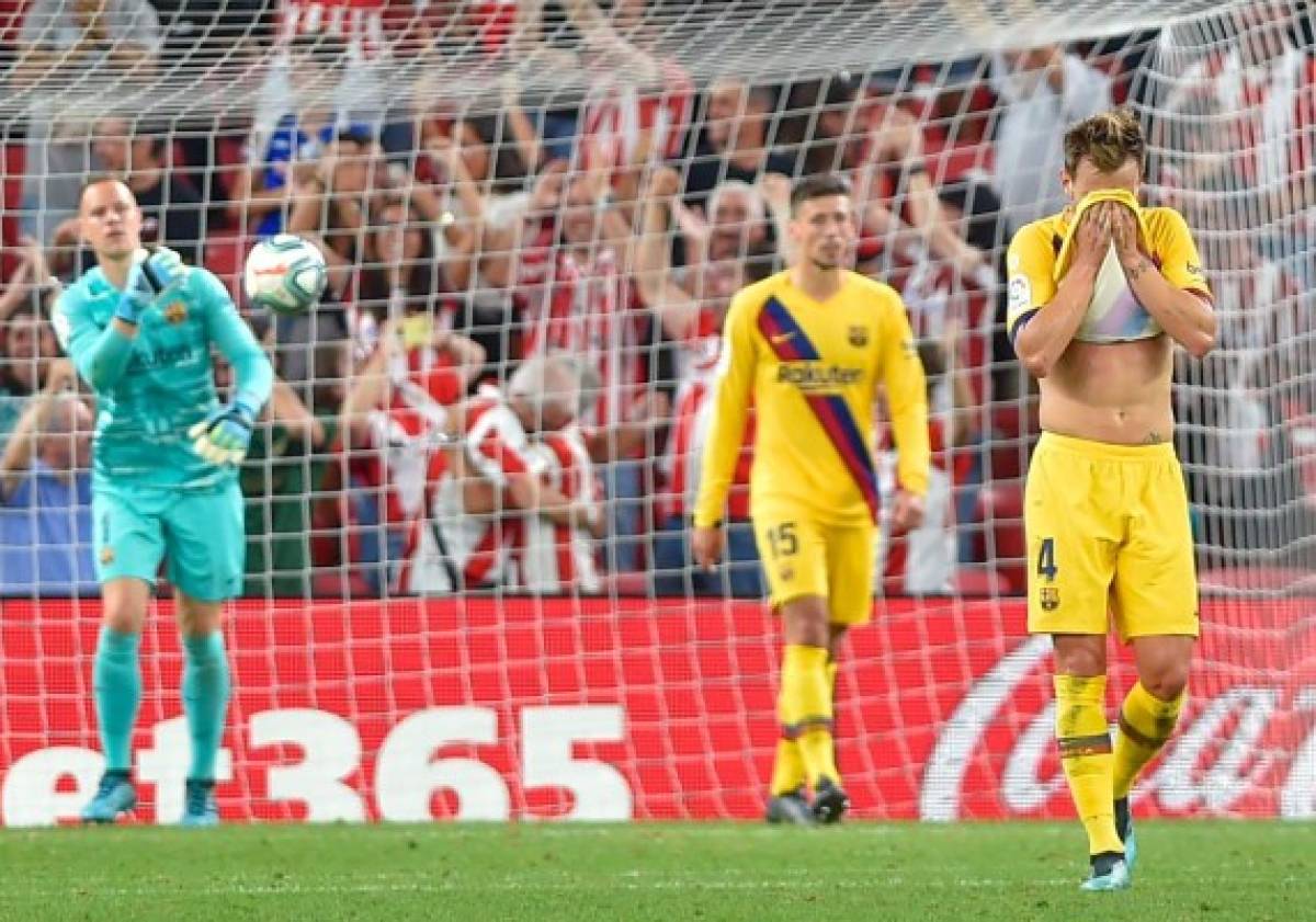 La frustración de Piqué, el dolor de Suárez y la derrota del Barcelona en San Mamés  