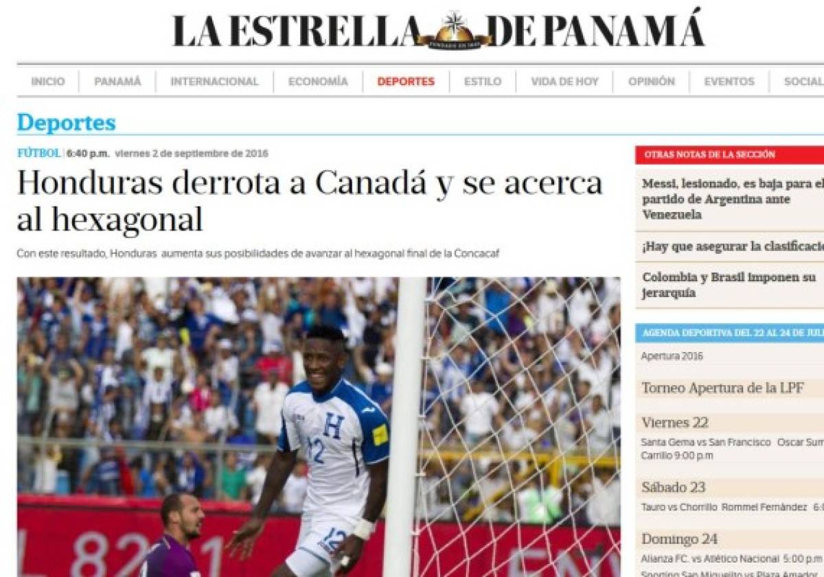 La prensa internacional resalta que 'Honduras sigue viva en la Eliminatoria de Concacaf'