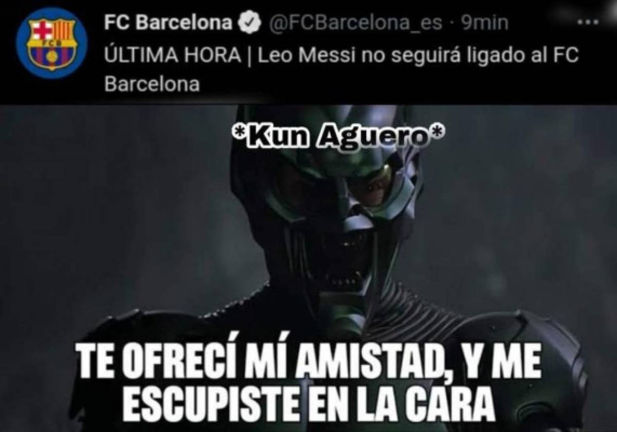 Messi se marcha para siempre: los memes hacen pedazos al Barcelona y a un 'solo' Kun Agüero