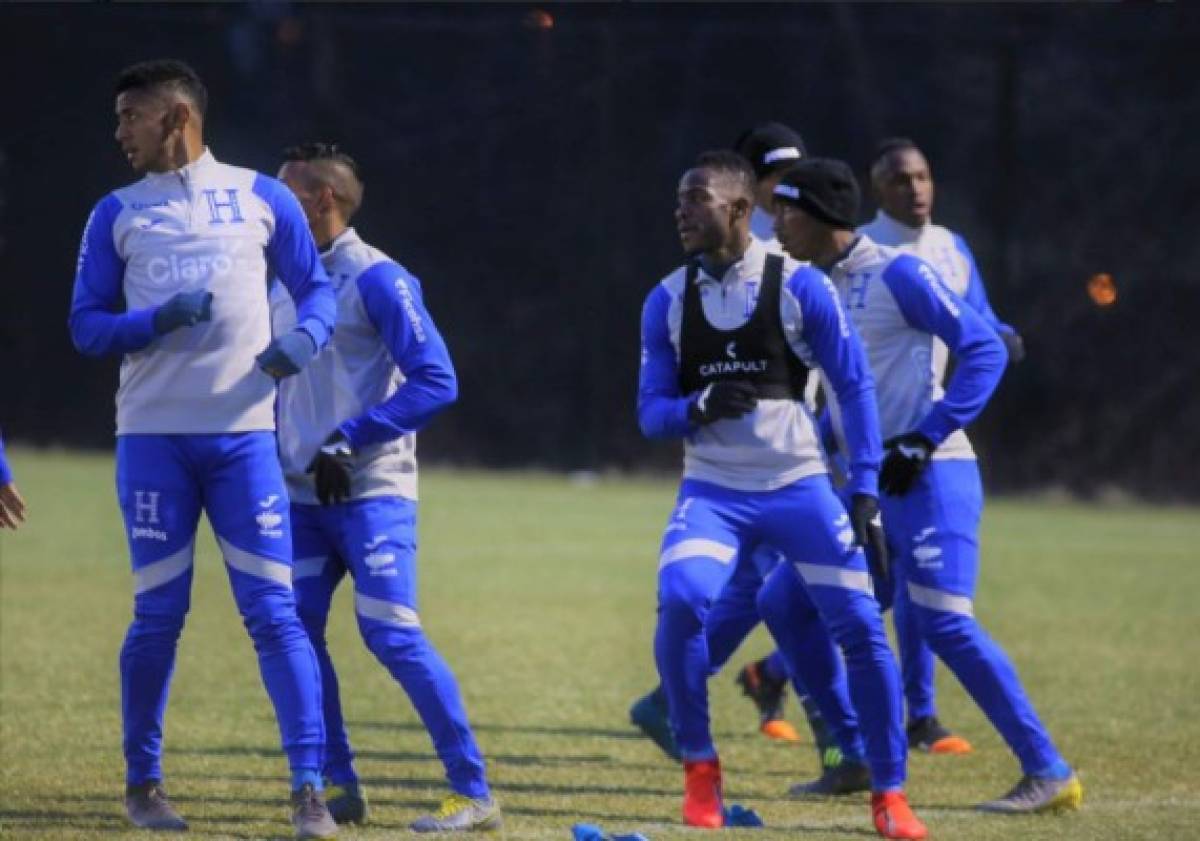 FOTOS: Con mucho frío y alegría, así fue el entreno de Honduras en Estados Unidos