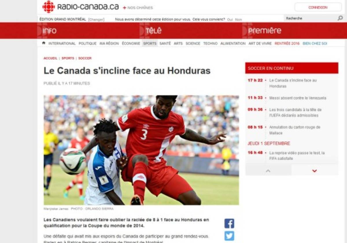 La prensa internacional resalta que 'Honduras sigue viva en la Eliminatoria de Concacaf'
