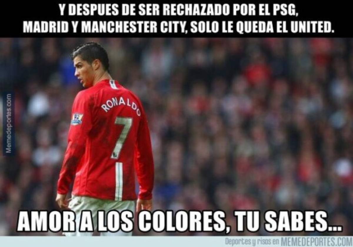 Cristiano Ronaldo fichó por el Manchester United y los memes destruyen al City, Cavani y Messi