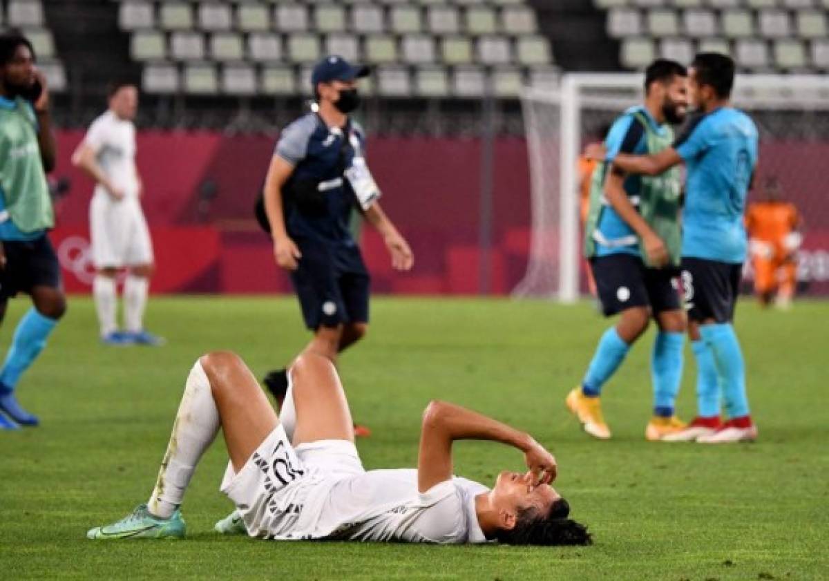 Así celebró Honduras la enorme remontada sobre Nueva Zelanda en Tokio; el uniforme que sorprendió a muchos