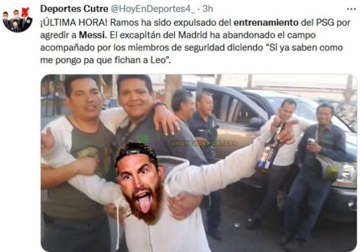 Messi hizo su primer entrenamiento con el PSG y los memes destrozan a Sergio Ramos