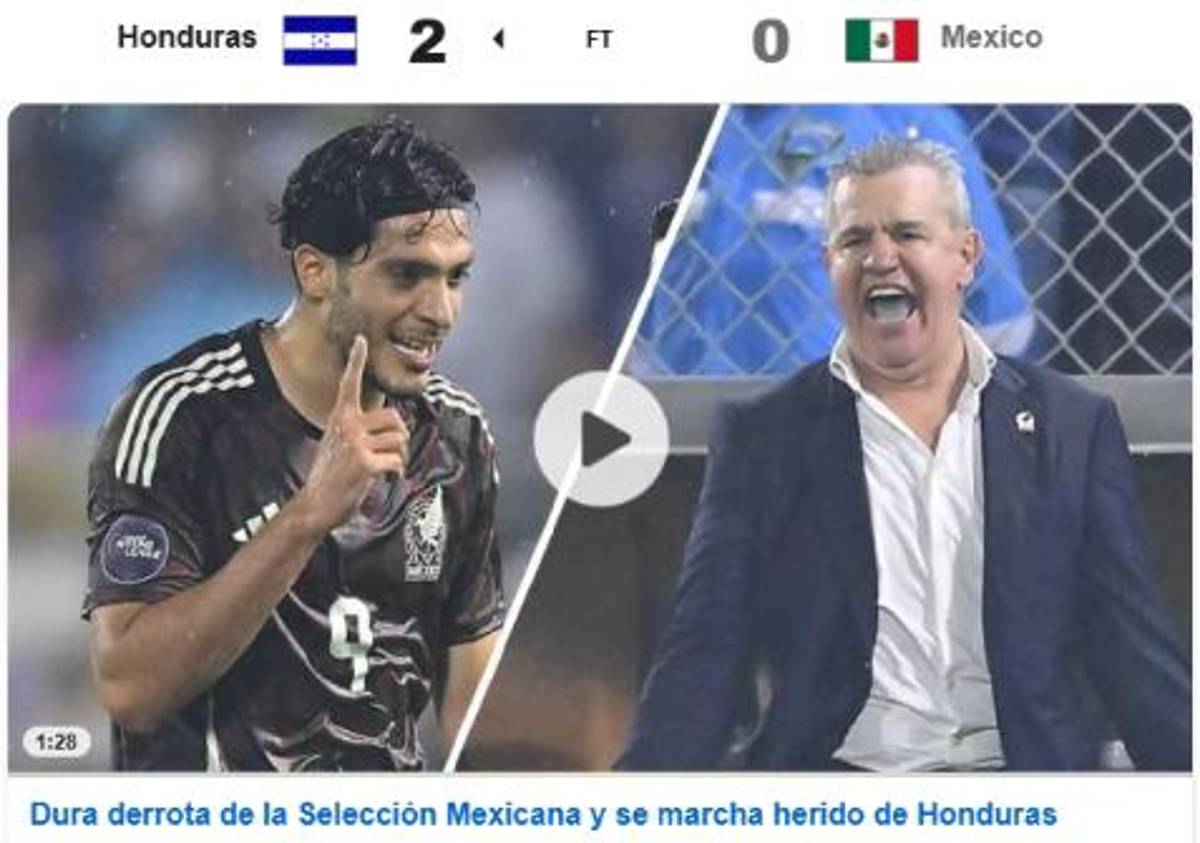 Prensa de México tras derrota y agresión a Javier Aguirre: “Perdimos, pero a Honduras hay que descalificarla”