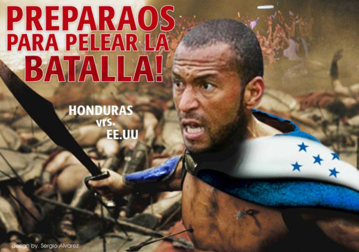 Fotomontajes dedicado al juego entre Honduras y Estados Unidos.