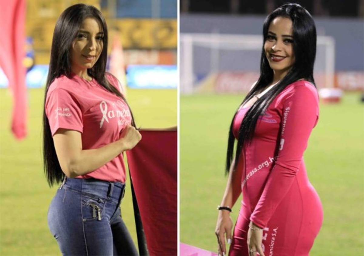 Las chicas lindas del clásico Real España-Olimpia en el Morazán