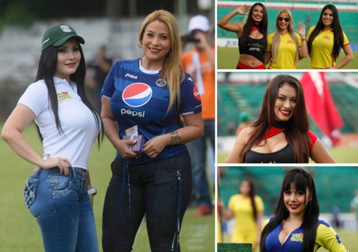 Las hermosuras que adornaron el clásico Marathón-Motagua