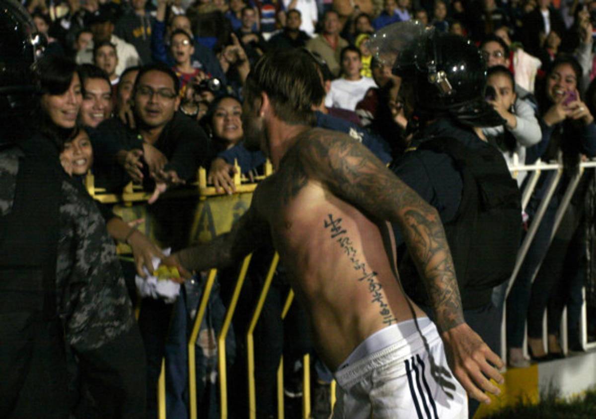Imágenes de David Beckham en el Nacional.