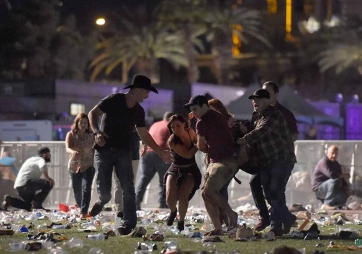 ¡Pánico y sangre! Las tristes fotografías que dejó el tiroteo en Las Vegas