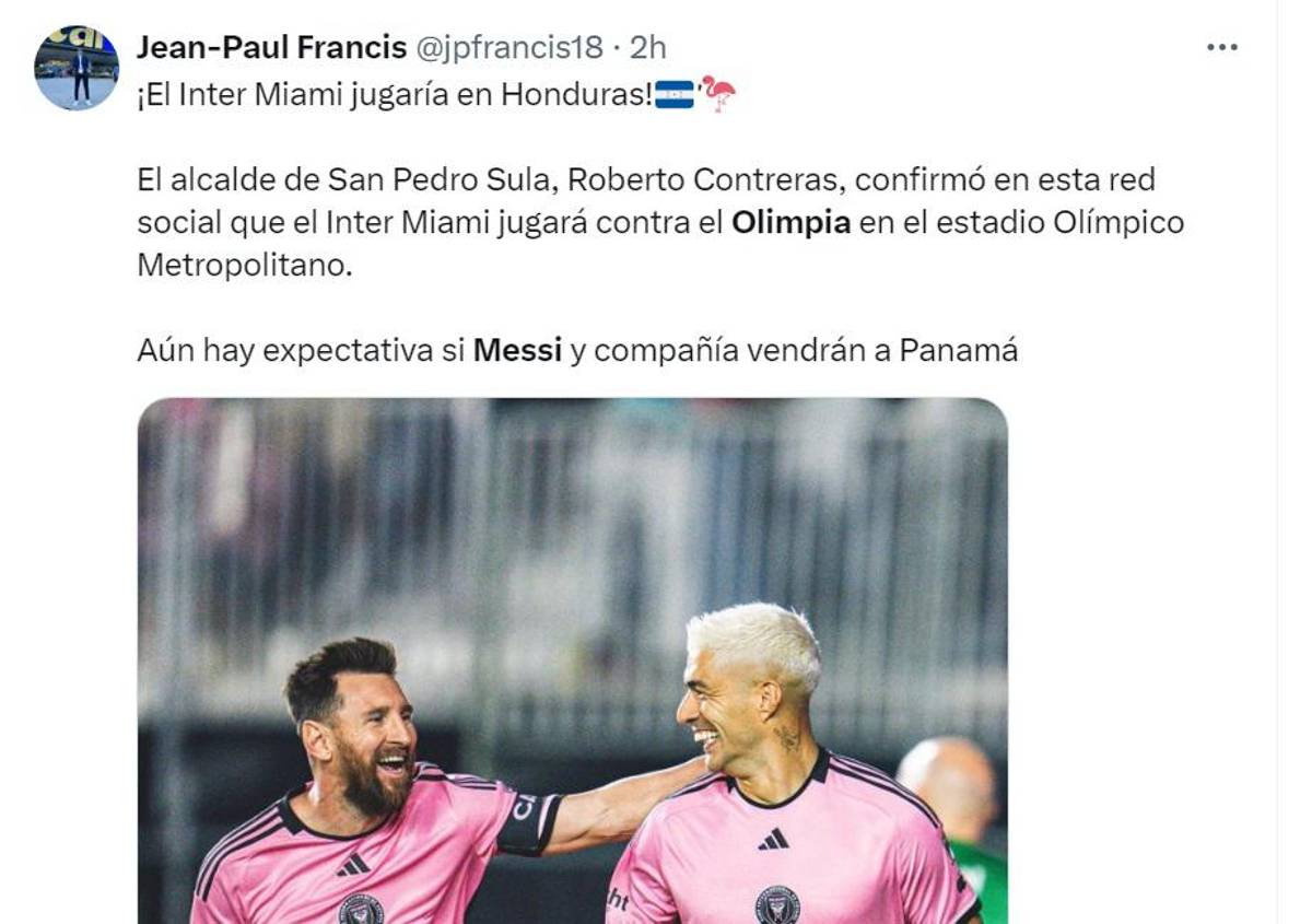 Messi y el Inter Miami generan opiniones por el amistoso en Honduras: “San Pedro Sula será la capital de Centroamérica”