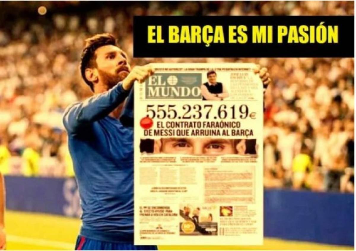 Messi, víctima de memes por su contrato millonario tras el gane del Barcelona ante el Athletic