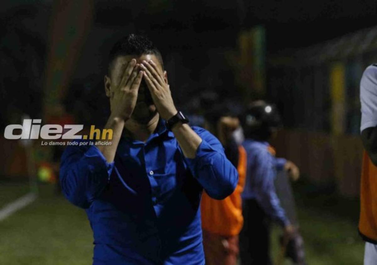 El sufrimiento y festejo de Luis Alvarado en la salvación del Honduras Progreso