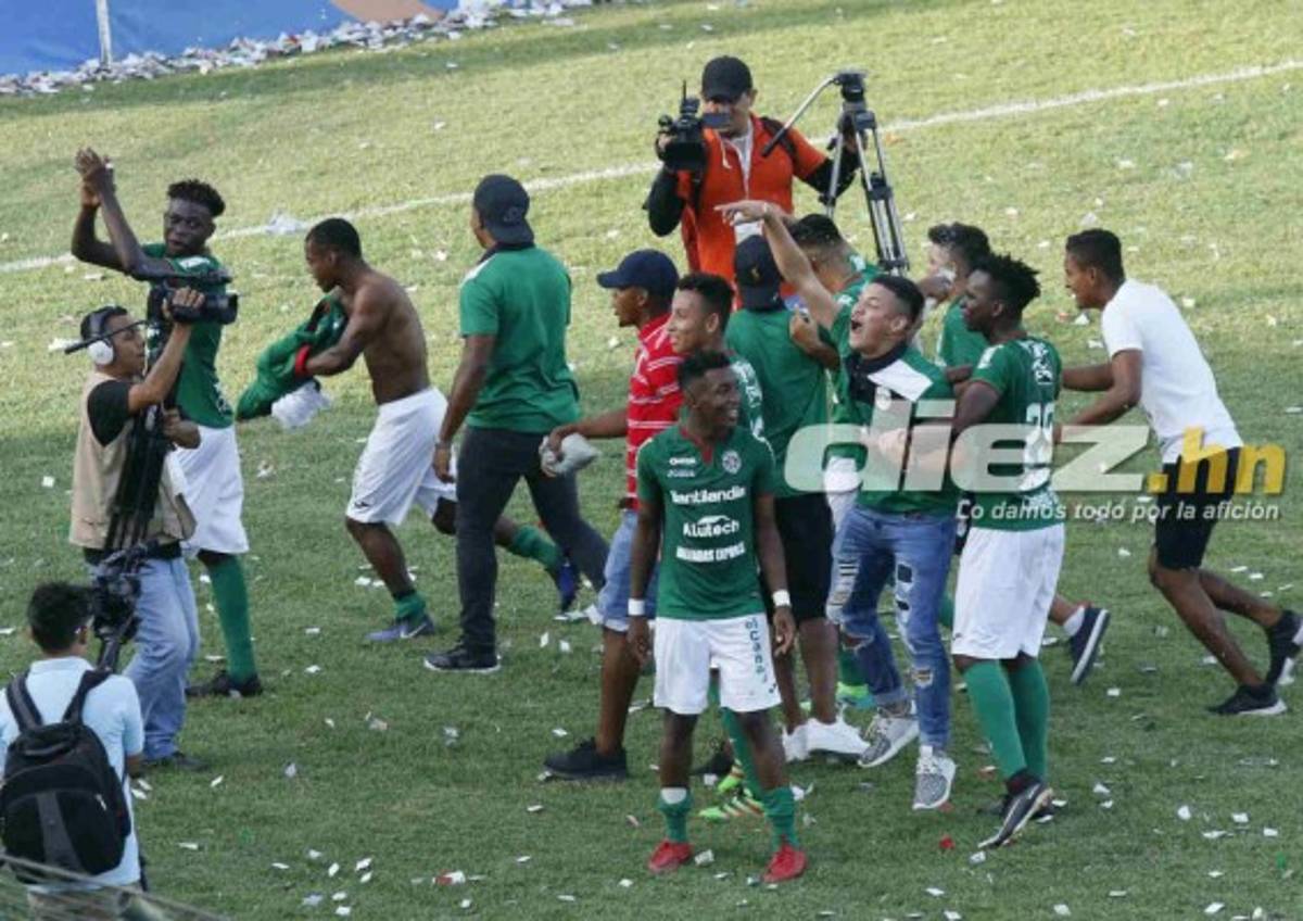 ¡Alegría y tristeza! Así festejó Marathón la clasificación a la final del Clausura