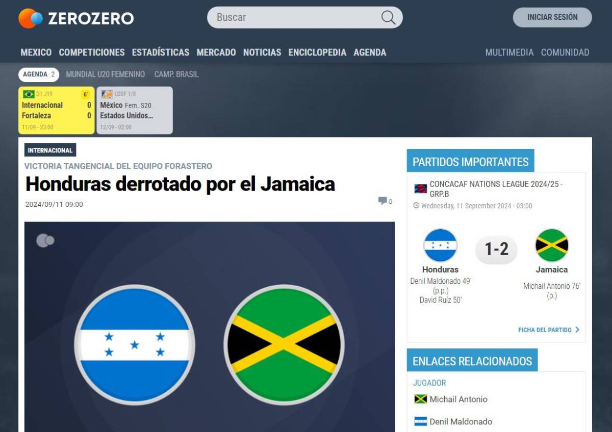 Prensa internacional se sorprendió por derrota de Honduras y en Jamaica festejan la victoria en Nations League