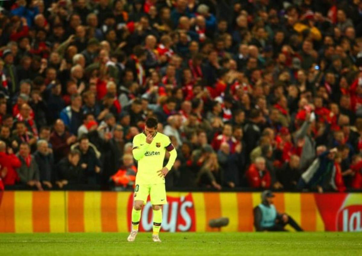FOTOS: El sufrimiento de Messi tras la eliminación del Barcelona ante Liverpool