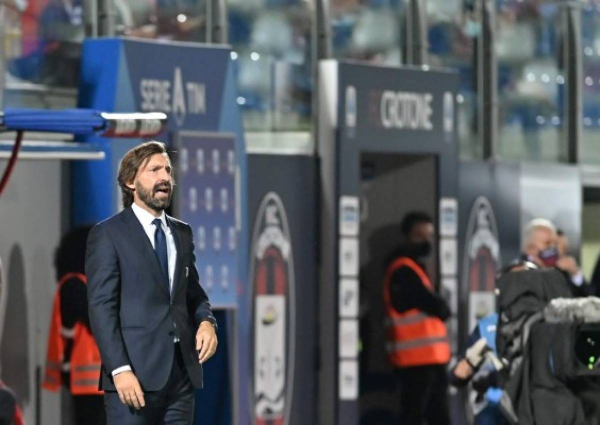 Juventus coach Andrea Pirlo attends the Italian Serie A football match Crotone vs Juventus at the Ezio Scida Stadium in Crotone on October 17, 2020 . (Photo by Giovanni ISOLINO / AFP)
