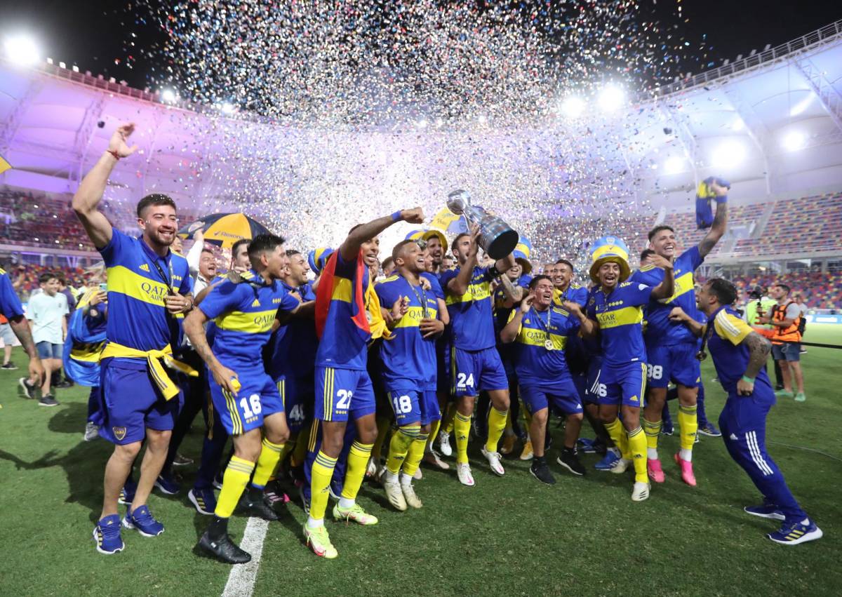 Así festejaron los jugadores de Boca este título de Copa.