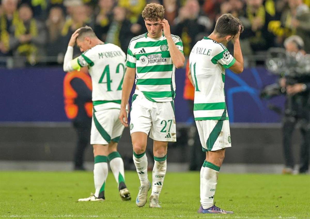 Duras imágenes de los jugadores del Celtic tras recibir paliza histórica en Champions por el Dortmund ¿y Luis Palma?