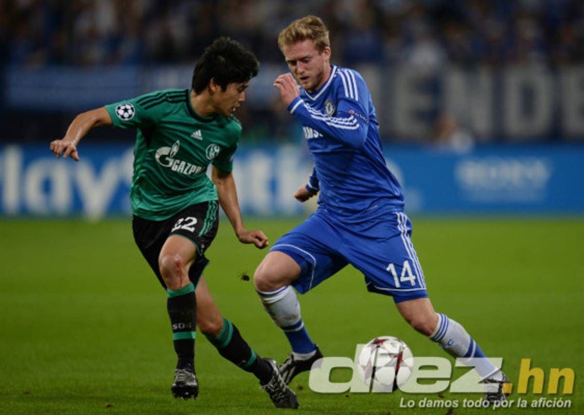Schalke 04 vs Chelsea FC en UEFA Champions League.