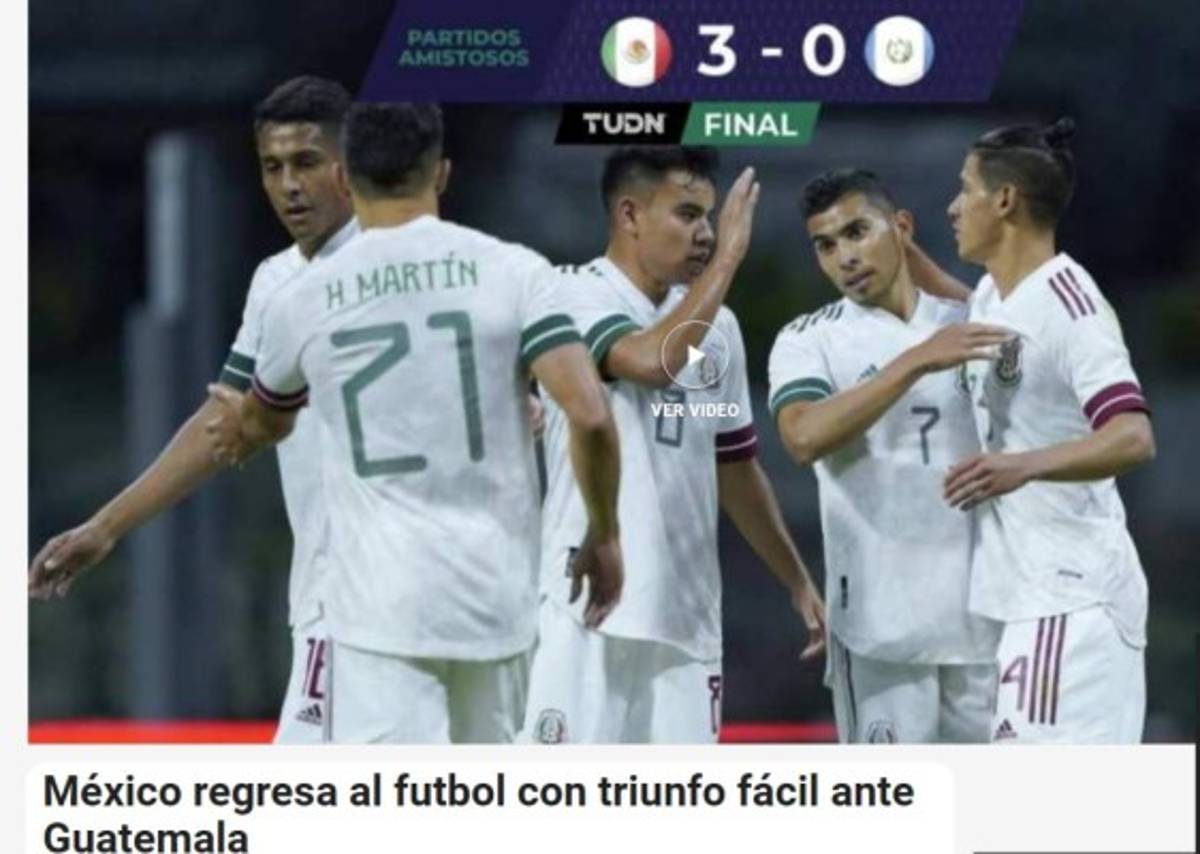Amistoso insípido y la respuesta de Martino: La prensa de México tras la goleada a Guatemala