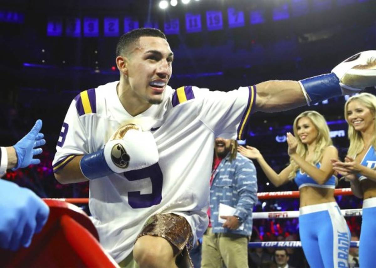 Las mejores fotos que dejó nocaut de Teófimo López a Richard Commey por el título mundial