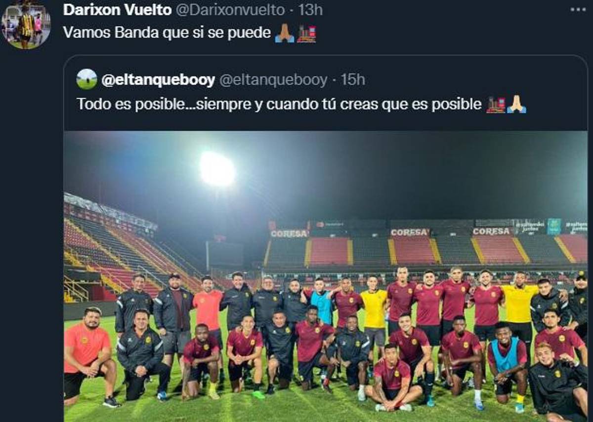 “1% de posibilidad, 99 de fe”, “A darlo todo”, “Vamos mi auri”: Futbolistas del Real España alientan de cara a la semifinal de vuelta ante Alajuelense