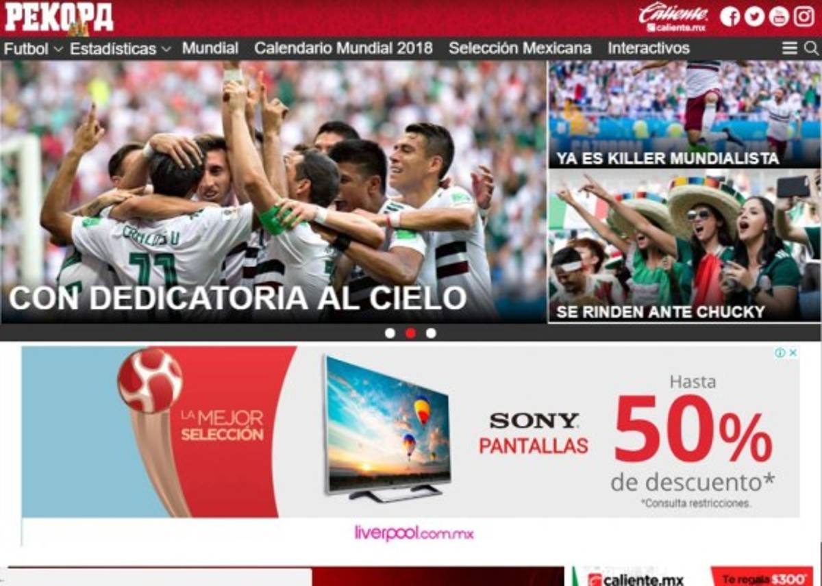 Bien chingones: Prensa mundial se rinde a México por nuevo triunfo en Mundial de Rusia