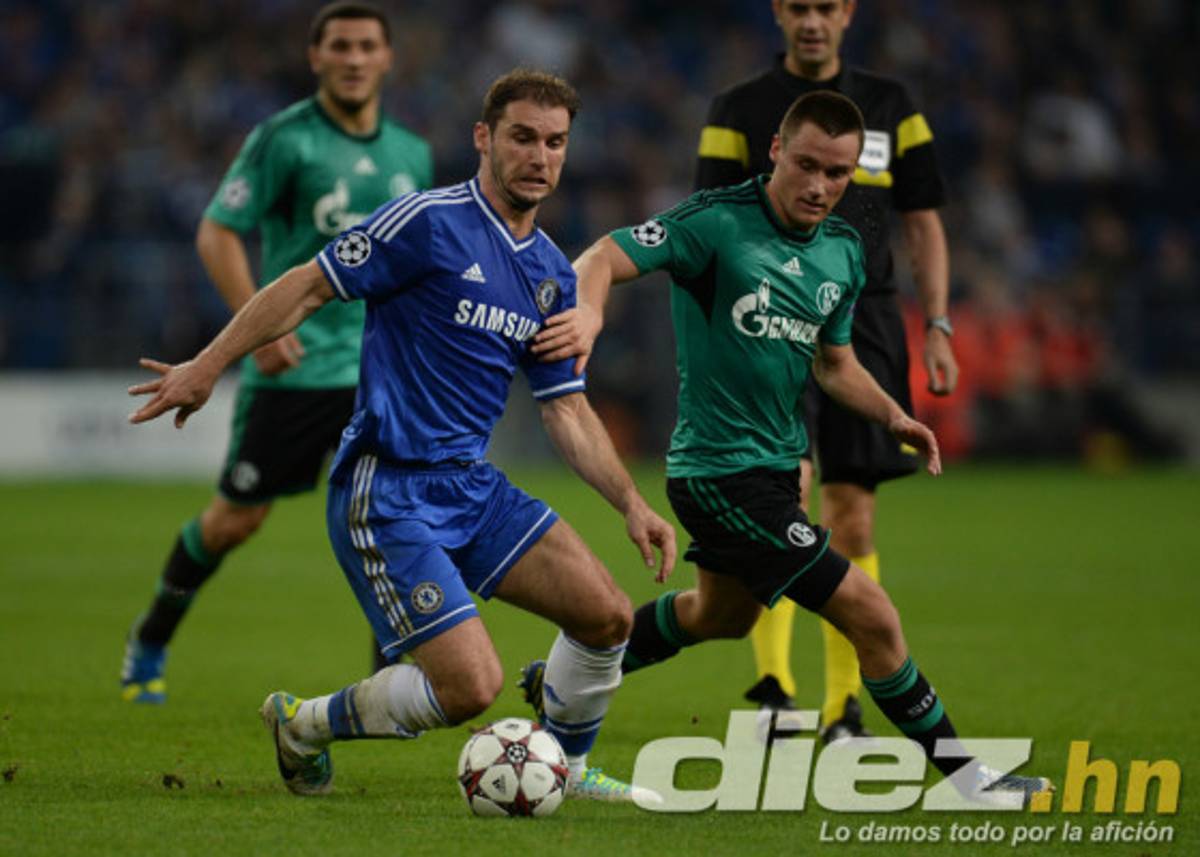 Schalke 04 vs Chelsea FC en UEFA Champions League.
