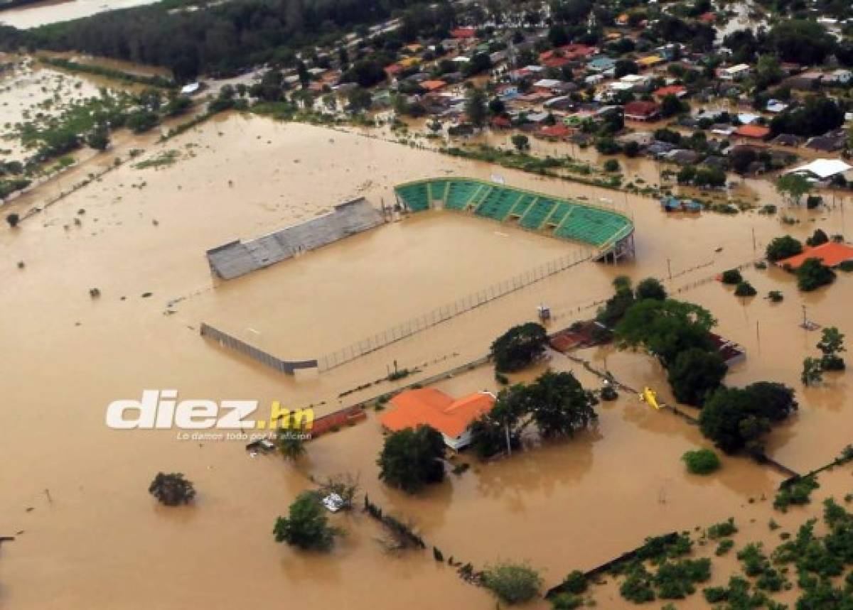 El estadio del Parrillas One no se ha inaugurado y ya fue golpeado por dos inundaciones