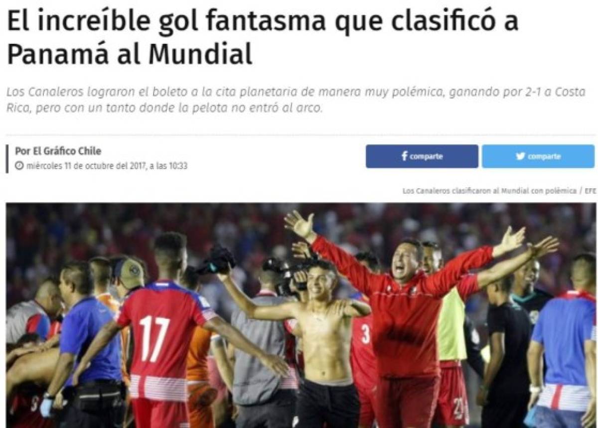 Escándalo mundial por gol fantasma: Así cuentan en el mundo gol de Panamá a Costa Rica