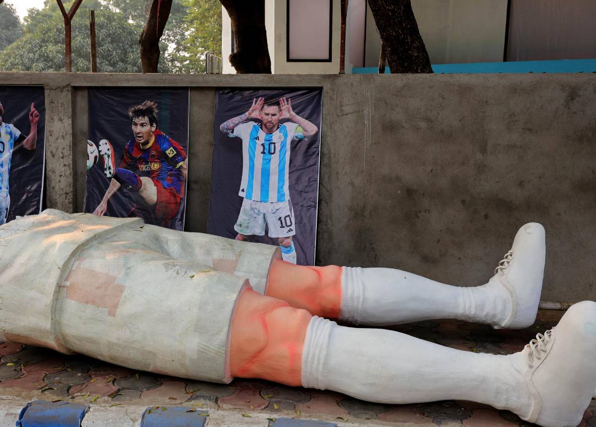 ¡Locura por Messi! Un regalo gigante para el campeón del mundo a su llegada a India