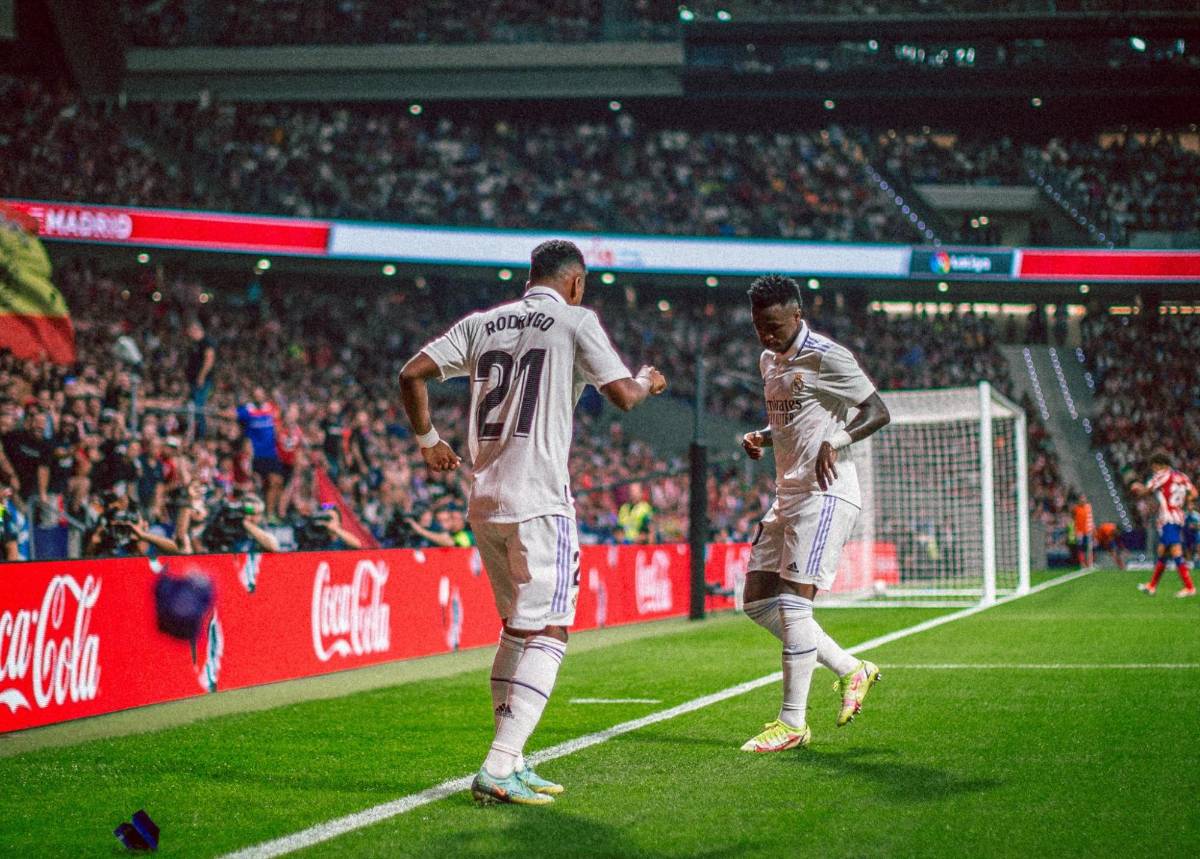 El baile de Vinicius y Rodrygo ante el Atlético, todo lo que le tiraron a los jugadores del Real Madrid y Valverde festejó a lo Haaland