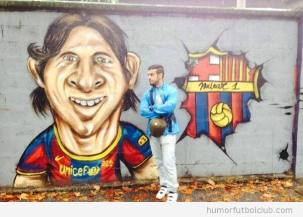 FOTOS: Los graffitis más sensacionales de Messi y Cristiano Ronaldo