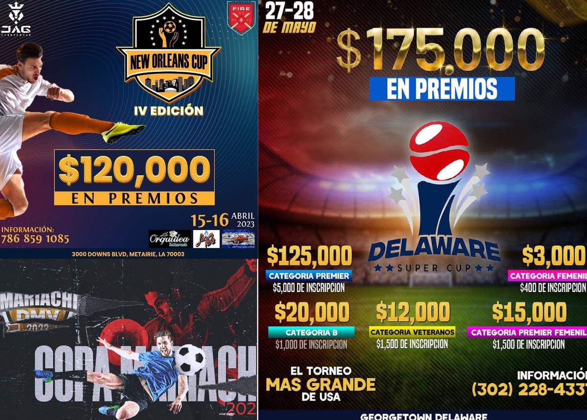 Las grandes Copas y premios en el fútbol amateur de Estados Unidos en 2023. ¡Conoce las que más pagan al campeón!