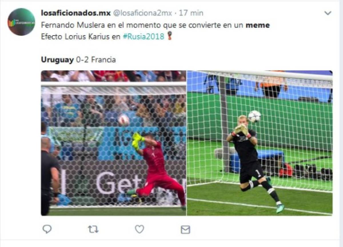 Los memes atacan a Muslera y Suárez tras eliminación de Uruguay ante Francia