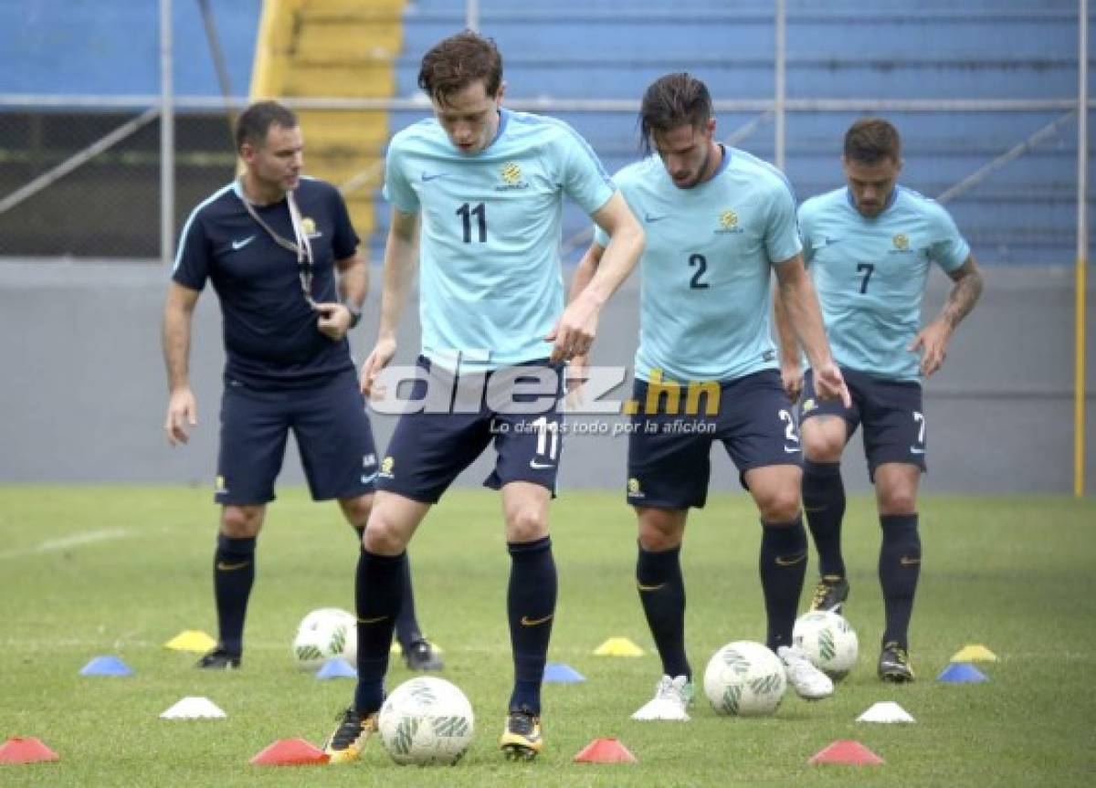 FOTOS: Así fue el primer entrenamiento de Australia en San Pedro Sula