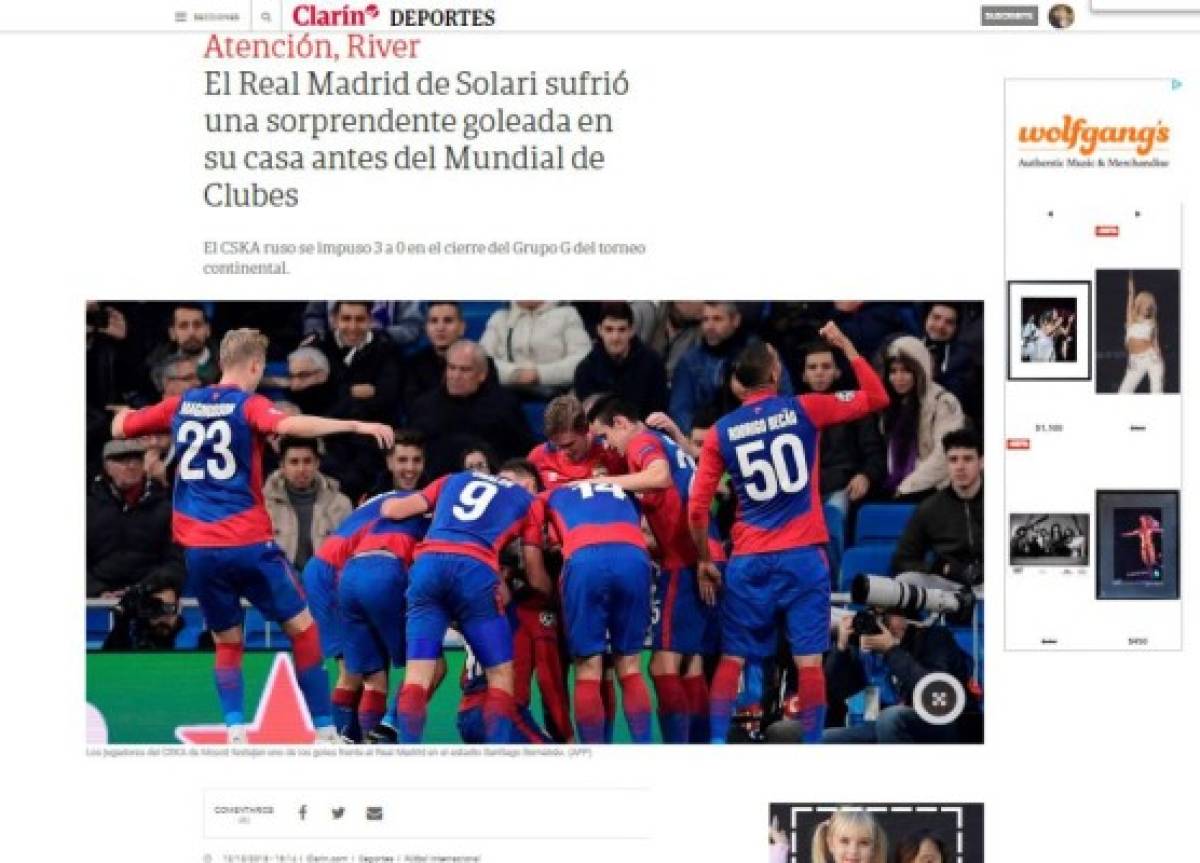 'Indigno y ridículo': Prensa mundial no perdona a Real Madrid por derrota ante ante CSKA