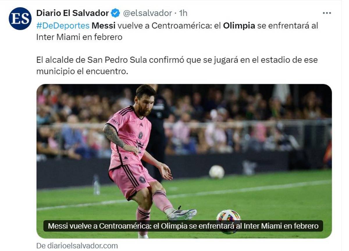 Messi y el Inter Miami generan opiniones por el amistoso en Honduras: “San Pedro Sula será la capital de Centroamérica”