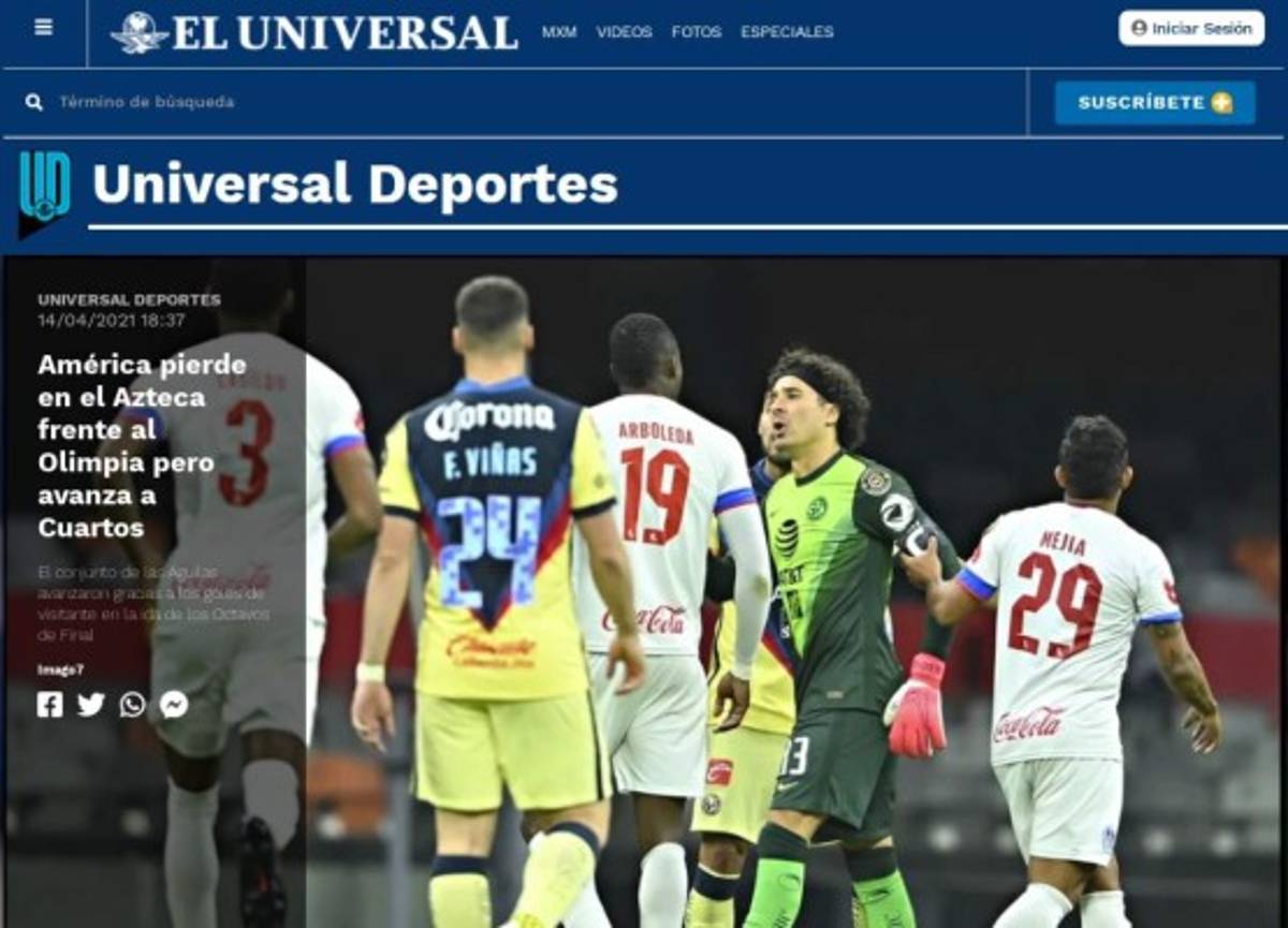 Lo que dice la prensa mexicana sobre el Olimpia: 'Cerca del aztecazo y un equipo sucio'