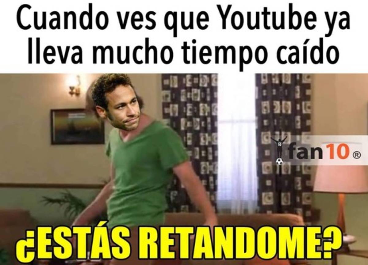 Los imperdibles memes que dejó la caída mundial de YouTube